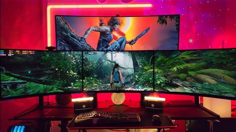 Shadow Of The Tomb Raider Triple 4K Monitor RTX 4090 Aorus Master