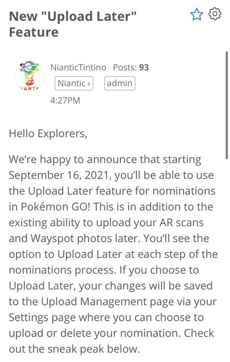 Pokestop Nominations To Have Upload Later Option Starting Sept 16th R Pokemongo