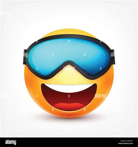 Smiley Mit Brille Maske L Chelndes Emoticon Gelbes Gesicht Mit