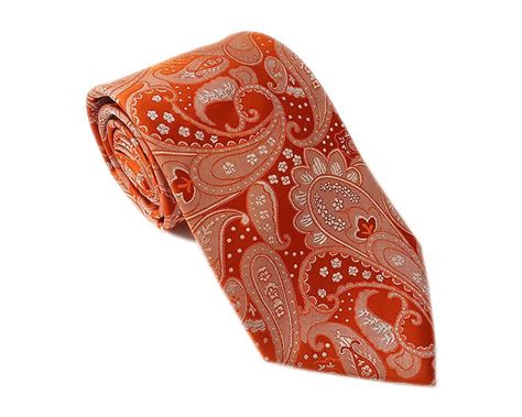 Burnt Orange Silk Tie Mens Ties Groom Tie Groomsmen Tie Luxury Neckties Handmade Ties Silk