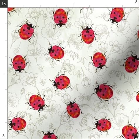 Ladybug Fabric Ladybug By Gaiamarfurt Ladybugs Insects Etsy