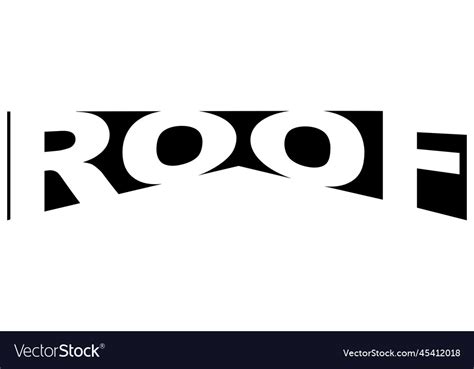 Roof logo company roofer construction repair Vector Image