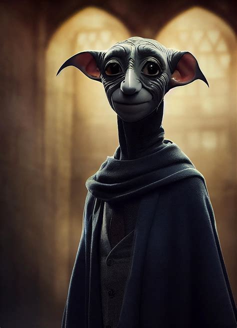 Full Body And Face Shot Of An Dobby From Harry Potter By Asar Studios