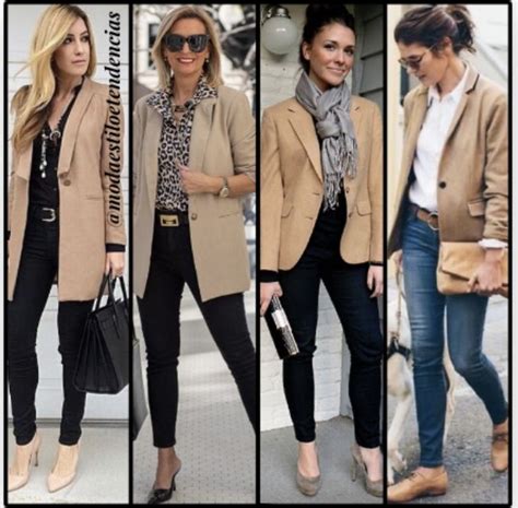 Look Blazer Bege Womens Fashion Blazer Blazer Outfits For Women