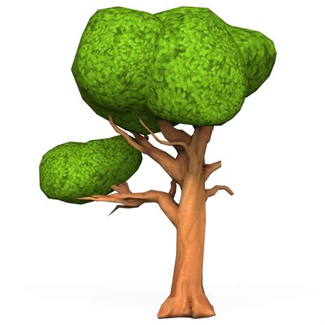 Cartoon Low Poly Tree 01 - 3D Model by TreeWorld3d