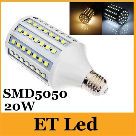 High Power 20W SMD LED Bulbs Light 102pcs 5050 SMD Up To 1800 Lumens