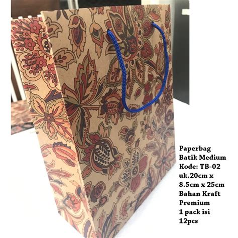 Jual Kantong Kertas Paper Bag Batik Premium Ukuran X X Cm Tas