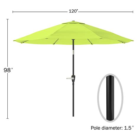 Pure Garden 10ft Aluminum Patio Umbrella With Auto Tilt And Easy Crank Overstock