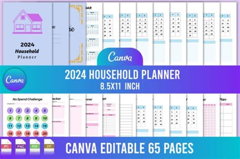 Household Planner Bundle Canva Graphic By Kdpmart Creative Fabrica