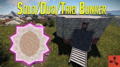 Rust Solo Duo Trio Bunker Base Rust Base Builds Youtube