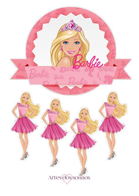 Topo De Bolo Da Barbie Para Editar Barbie Png Bolo Barbie Barbie Girl