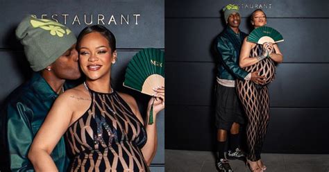 Rihanna y Asap Rocky posan en una sesión de fotos para darle la