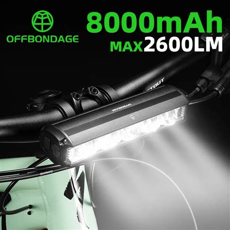 OFFBONDAGE Luz Delantera Para Bicicleta Linterna Impermeable De 2600