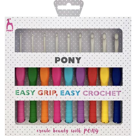 Pony Easy Grip Crochet Hook Set Mm Sizes Ritohobby Co Uk