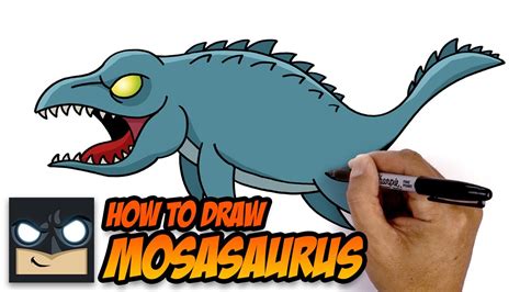 How To Draw A Mosasaurus Jurassic World Youtube