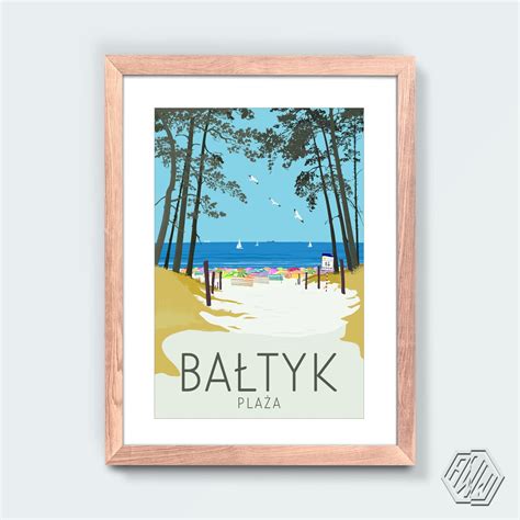 Plakat Ba Tyk Pla A Etsy Polska