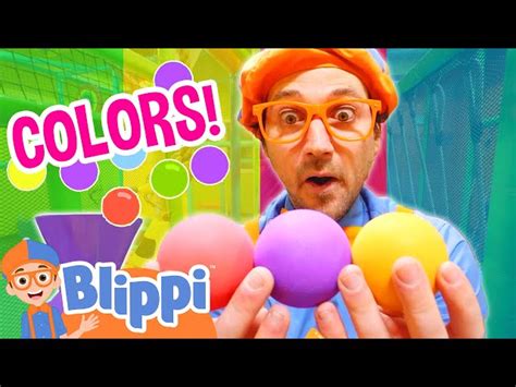 Blippi Learns Rainbow Colors with Toy Balls | Funtastic Playtorium ...