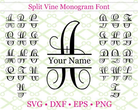 Cricut Free Split Monogram Svg B 75 Svg Images File