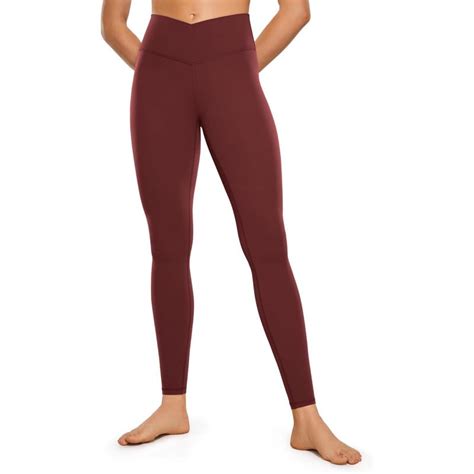 Crz Yoga Womens Butterluxe Cross Waist Workout Leggings V