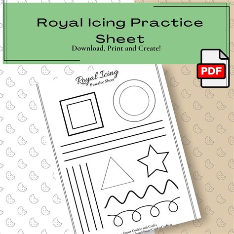 Piping Practice Sheet Etsy Free Printable