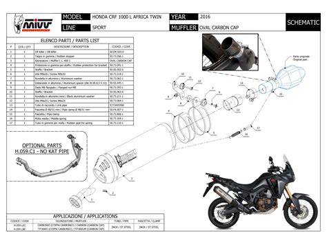 STORM Oval Schwarz Honda CRF 1000 L AFRICA TWIN Auspuff Ab 2016 STORM