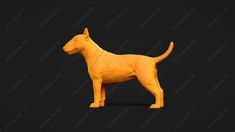 Archivo Stl Bull Terrier Perro Impresión 3d Modelo Pose 02・plan De Impresora 3d Para Descargar・cults