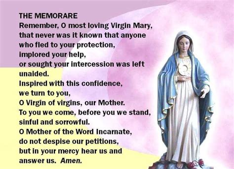 Memorare Prayer Printable - Printable Calendars AT A GLANCE