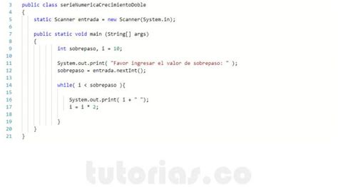 Ciclo While Java Serie Numerica Creciente Doble Tutorias Co