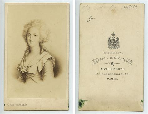 France Portrait Princess Elisabeth Of France Old Cdv Photo Villeneuve