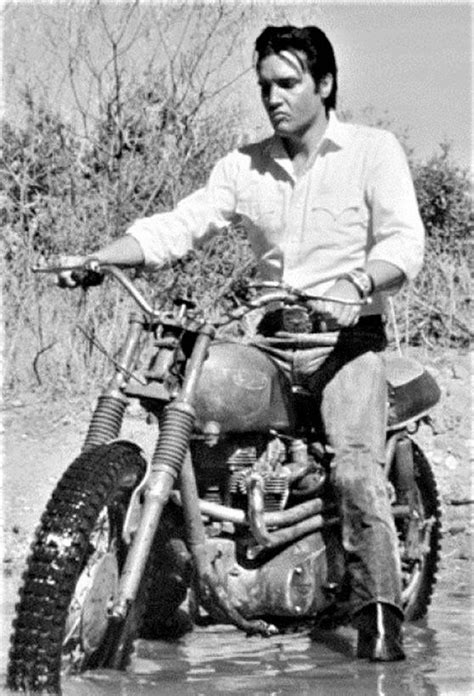 Elvis On A British Made Triumph Trophy Enduro Motorcycle Triumph