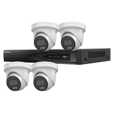 Hikvision 4ch Nvr Ip Cctv Kit With 4x Hilook 8mp 4k Colorvu White