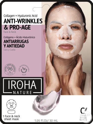 Iroha Masque Tissu Visage Et Cou Collagène Anti Âge 1 Pièce Newpharma