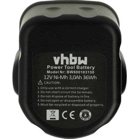 Vhbw Batterie Compatible Avec Rems 571510 571513 Pressmaschinen R12