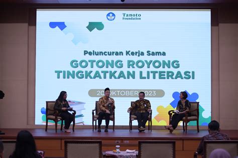 Tingkatkan Literasi Kemendikbudristek Dan Tanoto Foundation Sebar 76