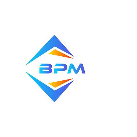 diseno de logotipo de tecnologia abstracta bpm sobre fondo blanco