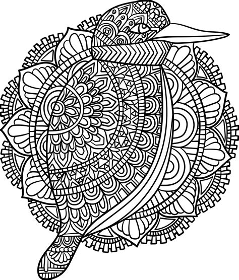 Bird Mandala Coloring Pages for Adults 6458233 Vector Art at Vecteezy