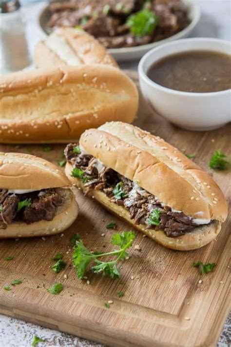 Crock Pot French Dip Sandwiches Valeries Kitchen