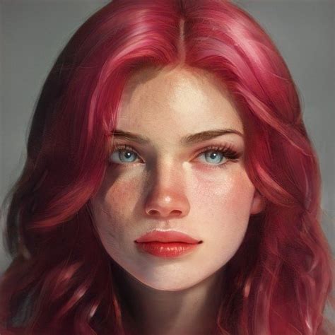 Portrait By Miciangels Artbreeder Red Hair Tan Skin Yellow Hair