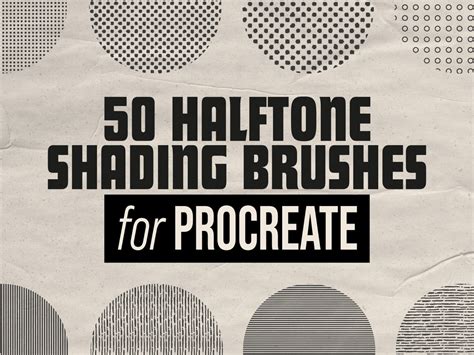 Halftone Brushes For Procreate Etsy