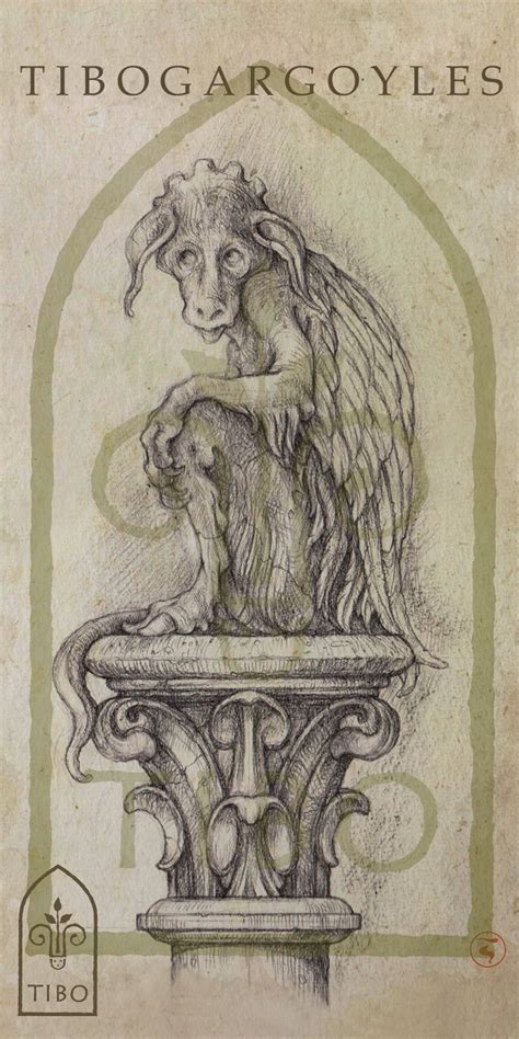 Architectural Detail Gargoyle Drawing Gargoyles Art Gothic Drawings