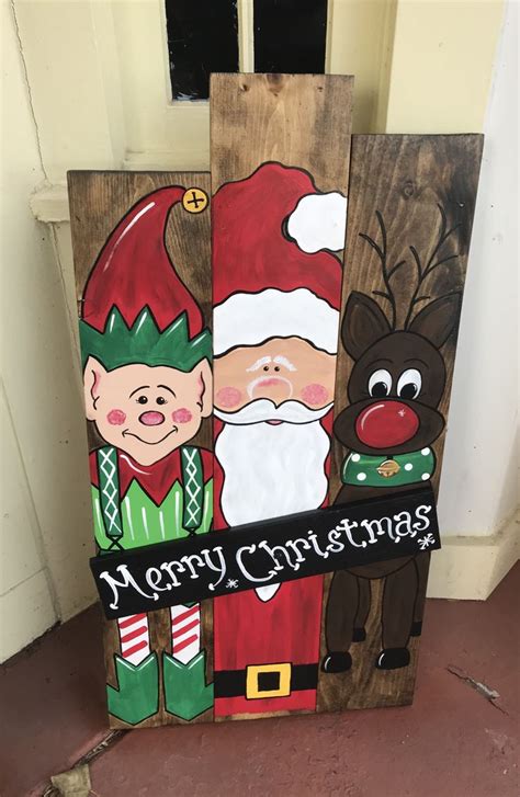 Pin By Elaine Zientara On Everything Wooden In Christmas Signs