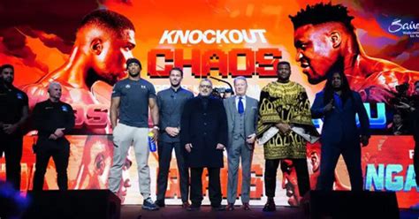 Anthony Joshua Vs. Francis Ngannou - Knockout Chaos: Fight Card ...