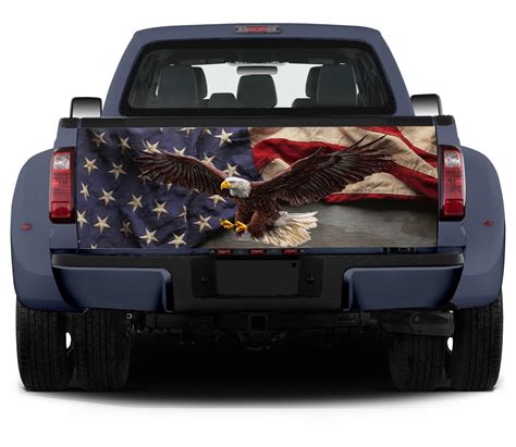 Truck Tailgate Vinyl Wrap Full Color Graphics Decal Flag Etsy