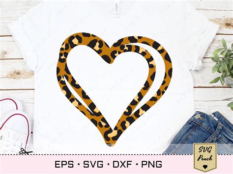 Leopard Print Heart Svg Cheetah Heart Print Svg File Wild Etsy