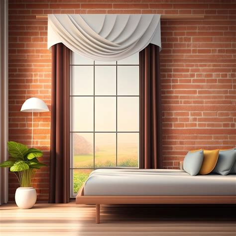 premium photo  bedroom   bed   window   view