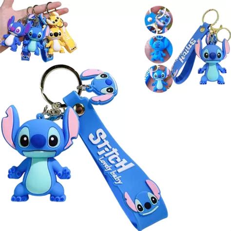 Chaveiro Pingente Linha Disney Emborrachado Lilo Stitch