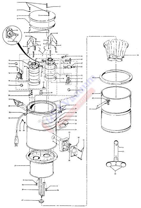 Hoover S5535 Central Vacuum System Canister Deluxe Parts Usa Vacuum