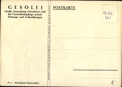 K Nstler Ansichtskarte Postkarte D Sseldorf Gesolei Akpool De