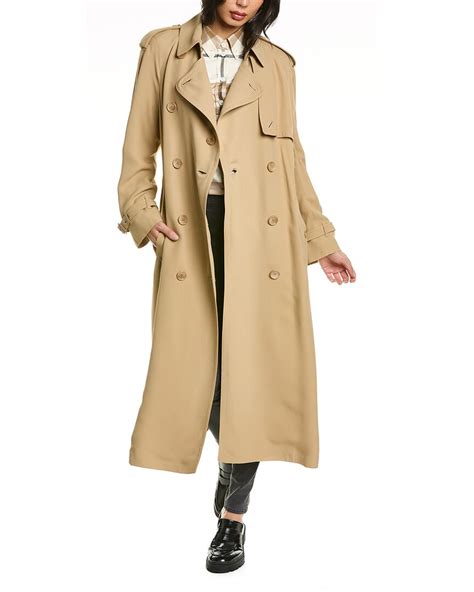 Burberry Belted Trench Coat In Beige Modesens