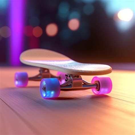 Premium Ai Image Futuristic Skateboard